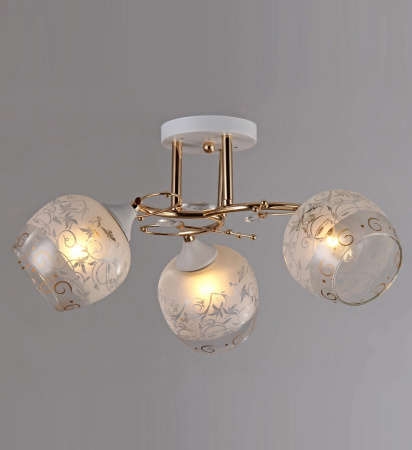 Потолочные люстры — 2570/3 белый с патиной золото купить в 