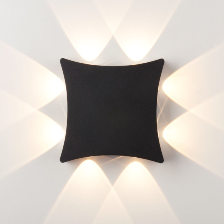 Уличные настенные светильники — Светильник настенный Elektrostandard 1631 TECHNO LED Чёрный купить в 