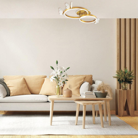 Люстры на штанге — Потолочная светодиодная люстра Escada Aldania 10225/2LED BL купить в 