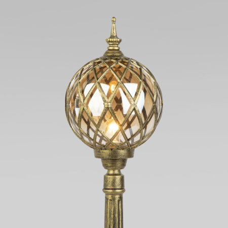 Высокие уличные фонари — Садово-парковый светильник Elektrostandard Sirius F черное золото купить в 