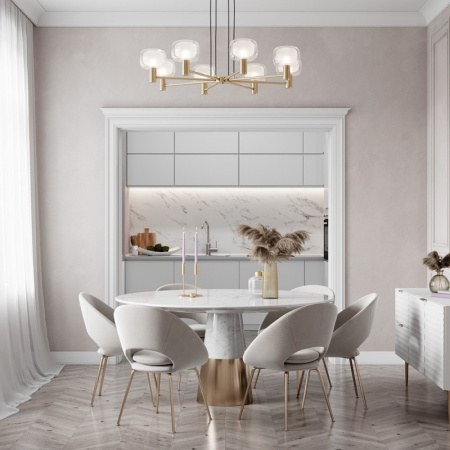 Люстры на штанге — Люстра на штанге Maytoni MOD411PL-08G купить в 