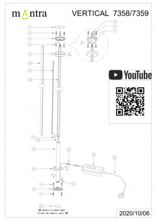 Торшеры и напольные светильники — Торшер Mantra 7358 купить в  Торшеры и напольные светильники — Торшер Mantra 7358 купить в