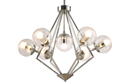 Люстры на штанге — Люстра на штанге Crystal Lux FABRICIO SP7 CHROME/TRANSPARENTE купить в 