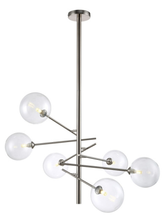 Люстры на штанге — Люстра на штанге Crystal Lux MARCOS SP6 NICKEL купить в 