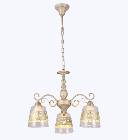 Люстры подвесные — 4805/3 белый с золотом купить в 