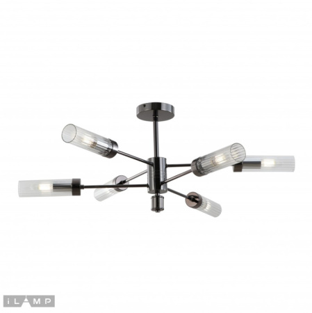 Люстры на штанге — Люстра на штанге iLamp 15609-6 AN+CL купить в 