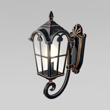 Уличные настенные светильники — Светильник настенный Elektrostandard Mira U черное золото купить в 