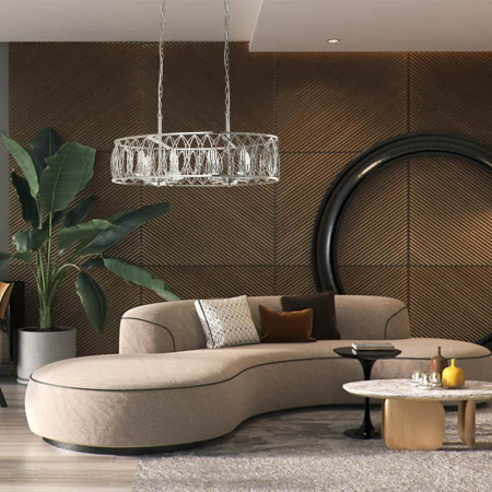 Люстры подвесные — Подвесная люстра Lumien Hall Лукания LH3044/8P-NK купить в 