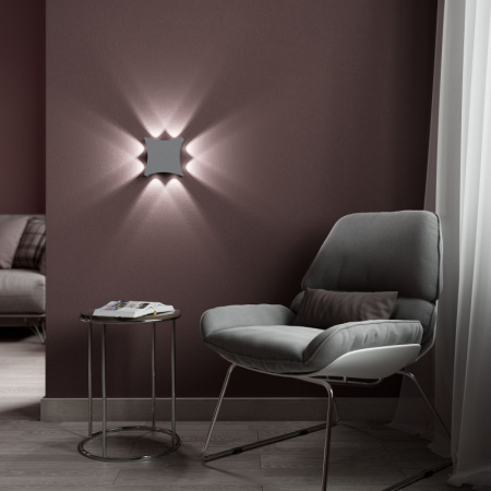 Уличные настенные светильники — Светильник настенный Elektrostandard 1631 TECHNO LED Серый купить в 