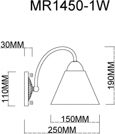 Настенные бра — Бра MyFar MR1450-1W купить в  Настенные бра — Бра MyFar MR1450-1W купить в