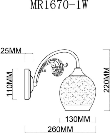 Настенные бра — Бра MyFar MR1670-1W купить в  Настенные бра — Бра MyFar MR1670-1W купить в