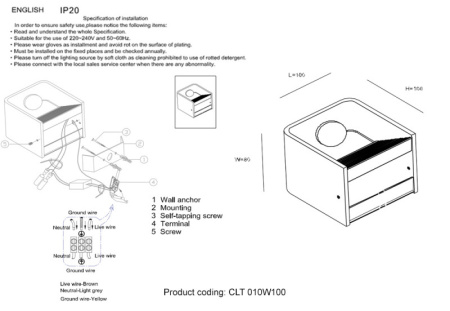 Настенные бра — Бра Crystal Lux CLT 010W100 WH купить в  Настенные бра — Бра Crystal Lux CLT 010W100 WH купить в