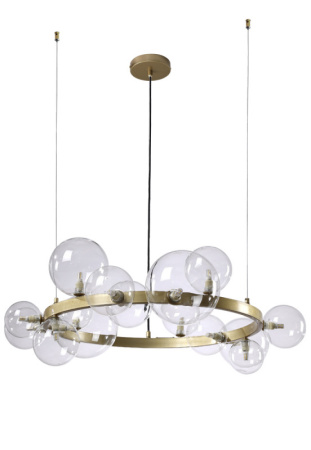 Люстры подвесные — Подвесная люстра Crystal Lux AGATA SP15 V2 GOLD/TRANSPARENTE купить в 