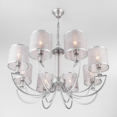 Люстры подвесные — Подвесная люстра Eurosvet 60099/8 серебро купить в 