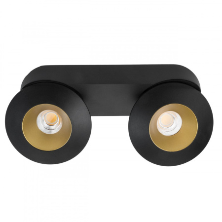 Накладные точечные светильники — Накладной светильник LeDron KRIS SLIM 2 Black/Gold купить в 
