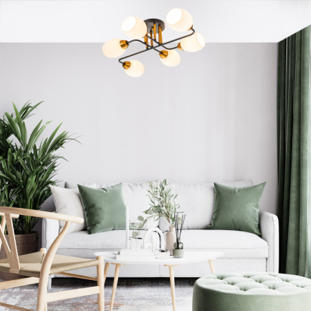 Люстры накладные — Накладная люстра Escada 1132/6P Black купить в  Люстры накладные — Накладная люстра Escada 1132/6P Black купить в