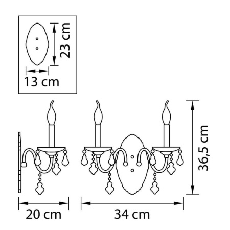 Потолочные светильники — Бра Osgona Classic 700624 купить в 