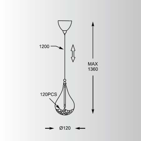 Подвесные светильники — Подвесной светильник Zumaline Perle P0226-01A-F4RK купить в 