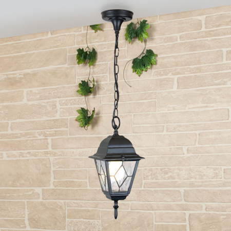 Подвесные уличные светильники — Подвесной уличный светильник Elektrostandard Vega H черный купить в 