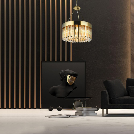 Люстры подвесные — Подвесная люстра Lumien Hall Карре LH3056/9P-GDCG купить в 