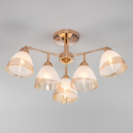 Люстры на штанге — Люстра на штанге Eurosvet 30126/6 золото купить в 