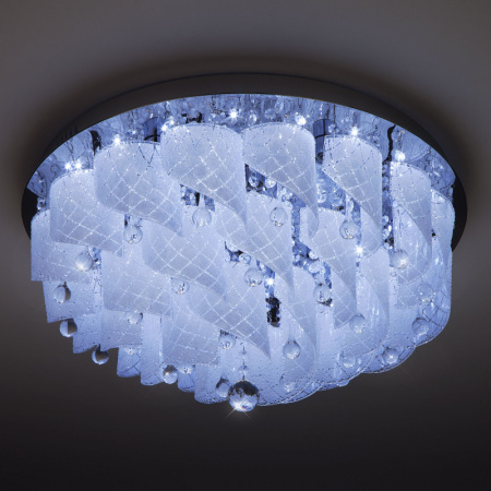 Люстры накладные — Накладная люстра Eurosvet 80117/9 хром/белый купить в 