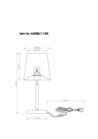 Настольные лампы — Настольная лампа ARTE Lamp A2589LT-1SS купить в  Настольные лампы — Настольная лампа ARTE Lamp A2589LT-1SS купить в