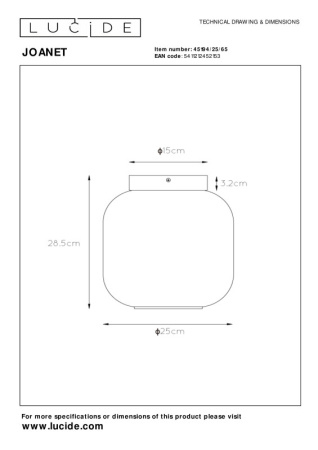 Накладные светильники — Накладной светильник LUCIDE 45194/25/65 купить в 