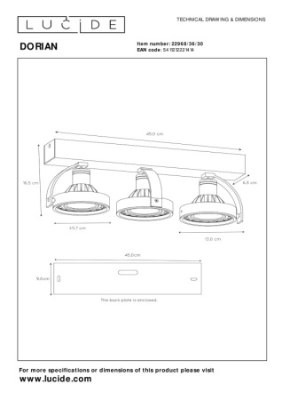 Споты — Спот LUCIDE 22968/36/30 купить в 