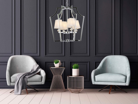 Люстры подвесные — Подвесная люстра Lumina Deco LDP 1249-4 CHR+WT купить в 