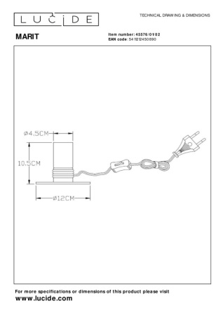 Настольные лампы — Настольная лампа LUCIDE 45576/01/02 купить в 
