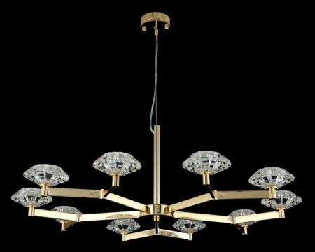 Люстры подвесные — Подвесная люстра Crystal Lux REBECA SP10 GOLD купить в 