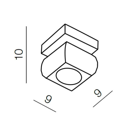 Потолочные светильники — Потолочный светильник Azzardo Rubic 1 top AZ0489 купить в 
