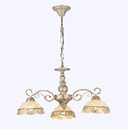 Люстры подвесные — 4774/3 белый с золотом купить в 