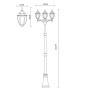 Высокие уличные фонари — Садово-парковый светильник ARTE Lamp A3151PA-3BN купить в  Высокие уличные фонари — Садово-парковый светильник ARTE Lamp A3151PA-3BN купить в