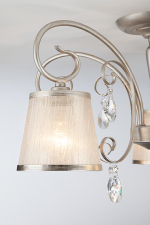 Люстры на штанге — Люстра на штанге Eurosvet 60065/5 серебро купить в 