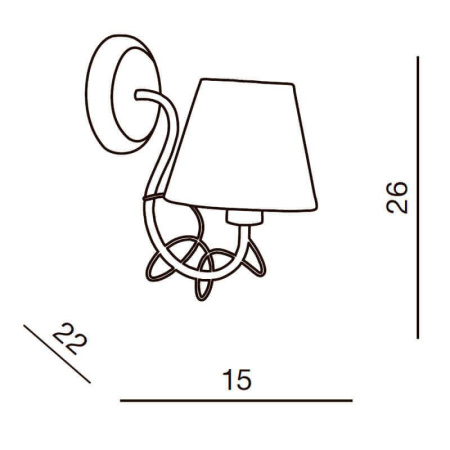 Потолочные светильники — Бра Azzardo Giulietta wall AZ0516 купить в 