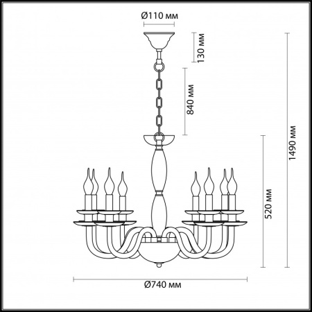 Люстры подвесные — Подвесная люстра Odeon Light 4187/8 купить в 
