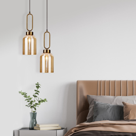 Подвесные светильники — Подвесной светильник Eurosvet 50229/1 янтарный купить в 