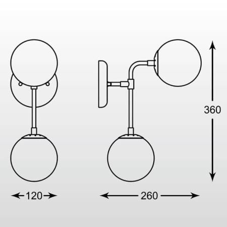 Потолочные светильники — Бра Zumaline Riano W0454-02A-SDAA купить в 