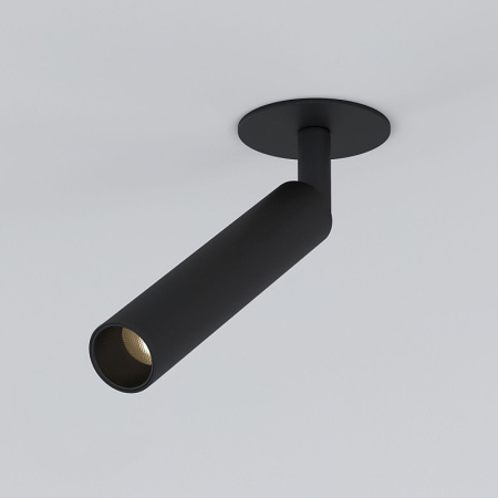 Встраиваемые точечные светильники — Встраиваемый светильник Elektrostandard Diffe черный 5W 4200K (25027/LED) купить в 