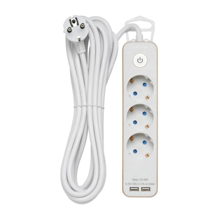 Удлинители кабелей — Удлинитель Duwi 2хUSB 3гн 5м с/з 32067 8 купить в  Удлинители кабелей — Удлинитель Duwi 2хUSB 3гн 5м с/з 32067 8 купить в