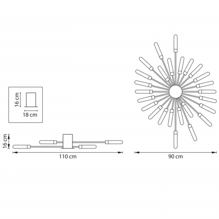 Люстры накладные — Накладная люстра Lightstar 732283 купить в 