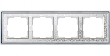 Рамки — Рамка Werkel WL77-Frame-04 (хром/белый) купить в 