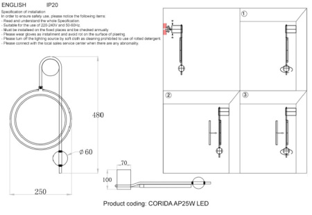 Настенные бра — Бра Crystal Lux CORIDA AP25W LED BLACK/GOLD купить в  Настенные бра — Бра Crystal Lux CORIDA AP25W LED BLACK/GOLD купить в