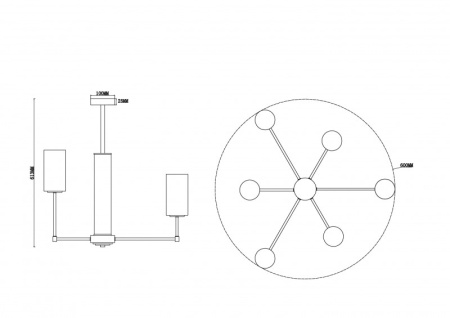 Люстры на штанге — Люстра на штанге Freya FR5184PL-06BS купить в 