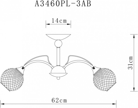 Люстры на штанге — Люстра на штанге ARTE Lamp A3461PL-3AB купить в  Люстры на штанге — Люстра на штанге ARTE Lamp A3461PL-3AB купить в