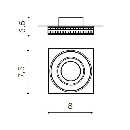 Точечные светильники — Встраиваемый светильник Azzardo Eva Square AZ1460 купить в 