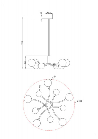 Люстры на штанге — Люстра на штанге Freya FR5116PL-10BS купить в 