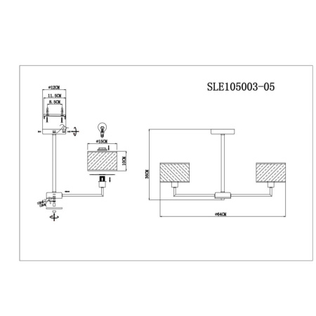 Люстры на штанге — Люстра на штанге Evoluce SLE105003-05 купить в 